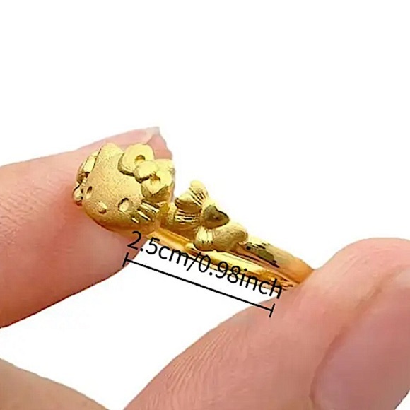 Hello Kitty Gold Plated Ring - Picture 5 of 6